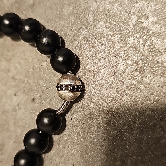 David Yuman Onyx Bead Bracelet with Pave Stones - Picture 4 of 6